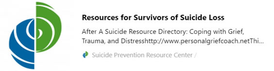 Resources for Survivors of Suicide Loss
